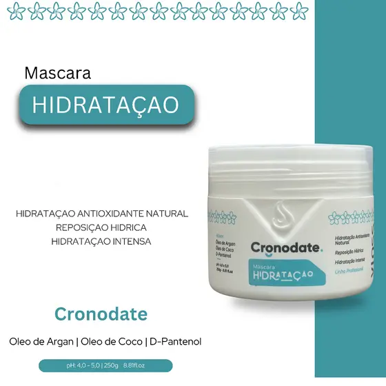 Máscara de Hidratação Intensa e Reposição Hídrica Cronodate Vloss 250G