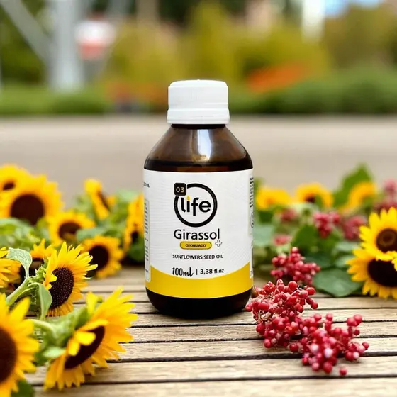 Óleo De Girassol Ozonizado Super Concentrado Puro e Prensado a Frio Refil de 100ML O3 Life