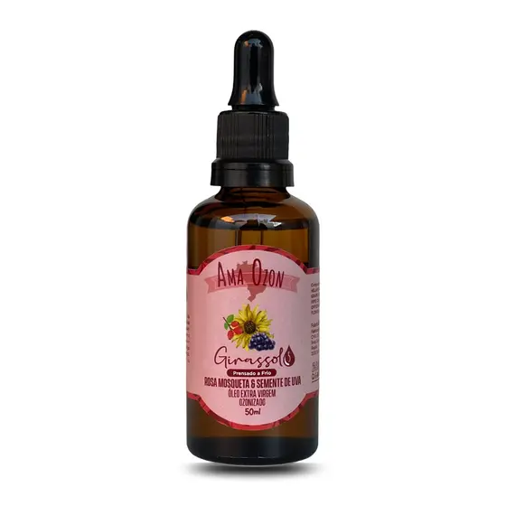 Oleo De Rosa Mosqueta Ozonizado Girasso em Sinergia com Rosa Mosqueta e Semente de Uva 50ML