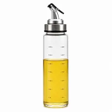 Galheteiro De Vidro 300ml Porta Azeite Vinagre Bico Dosador Inox Anti Gotas