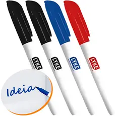 Kit 4 Canetas Marcador Para Lousa Quadro Branco Lyke