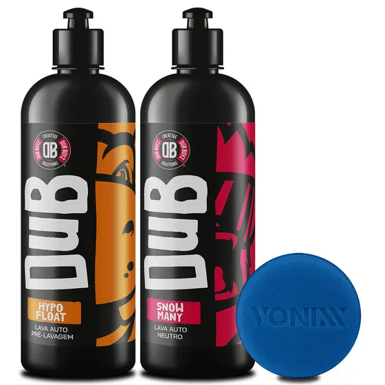 Kit Dub Boyz Hypo Float Shampoo Automotivo Pre Lavagem 500ml +  Snow Many Shampoo Neutro 500ml