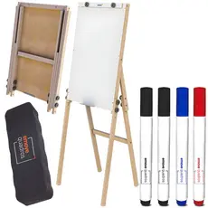 Cavalete Flip Chart Soft Dobrável Quadro Branco Lousa + 4 Canetas 1 Apagador