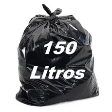 Saco de lixo 150 litros reforçado 100 ou 50 unidades 0.8 direto da fábrica