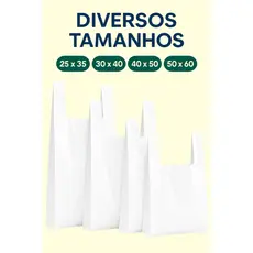 Kit 1000 Sacolas plásticas 25x35 30x40 38x48 48x58 Branca com 1000 unidades Frete grátis