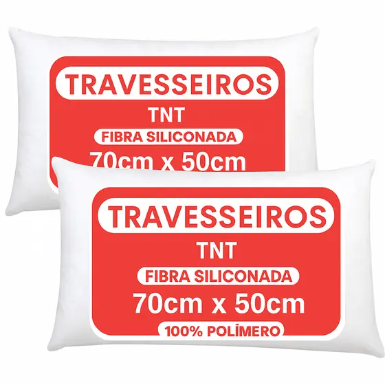 Travesseiros Plumas sintéticas Fibra Siliconada Macio confortável Antialérgico