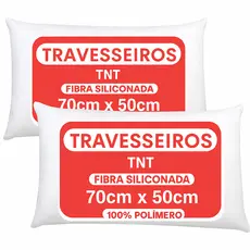 Travesseiros Plumas sintéticas Fibra Siliconada Macio confortável Antialérgico