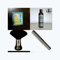 kit Barber 2 . 100 SUPER BARBA, ESPANDOR BOLINHA, TINTA DE AERÓGRAFO E PENTE DE CARBONO