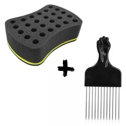 Kit Esponja Nudred Simples P M ou G Com Garfo De Metal