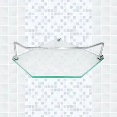 Porta Shampoo de canto 21x21 sextavado com proteção incolor
