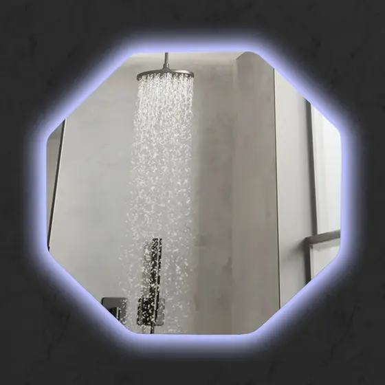 ESPELHO LED MODELO SEXTAVADO QUENTE OU FRIO MODERNO