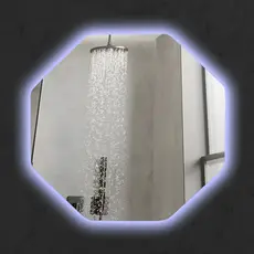 ESPELHO LED MODELO SEXTAVADO QUENTE OU FRIO MODERNO