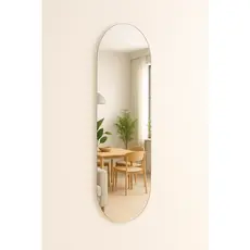 1 Espelho Decoração Oval Sem Moldura Lapidado