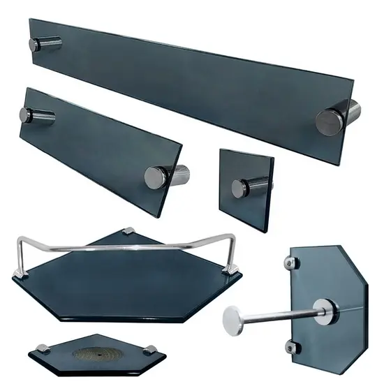 Kit Para Banheiro Paris sextavado fumê