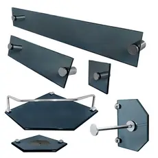 Kit Para Banheiro Paris sextavado fumê
