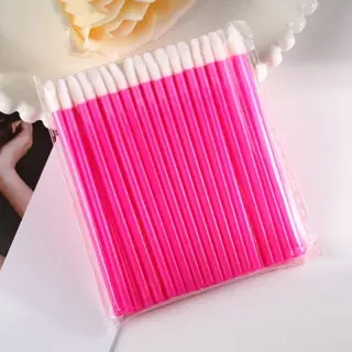 200 Aplicador Pincel Descartável Gloss e Batom Maquiagem Cílios Limpeza Sobrancelha Alongamento