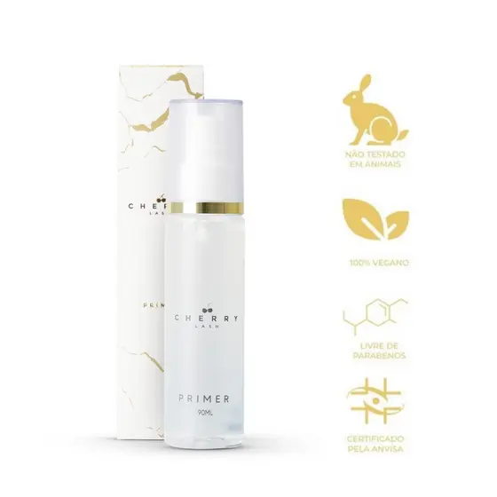 Primer Desengordurante Para Extensão De Cílios Profissional Cherry Lash 90ml