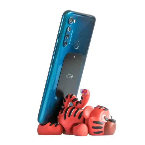 Suporte para celular de mesa bichinho Tigre articulável