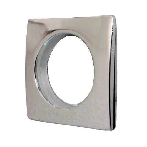 Ilhós Quadrado Meio Cromo 28mm para cortina 24 pares
