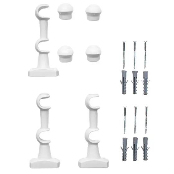 3 Unidade de Suporte Duplo 19/19mm Compacto Para Varão De Cortina