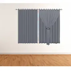 Cortina 2.80 x 1.80 voil liso com forro microfibra Sala/Quarto/Cozinha
