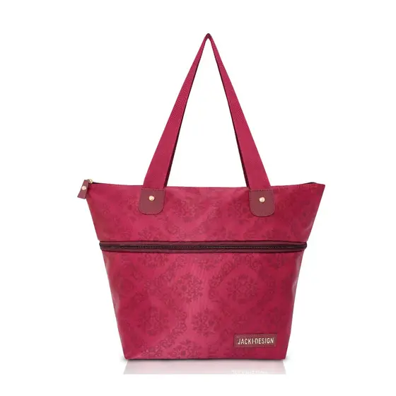 Bolsa Expansivel com Zíper Estampada Pequena