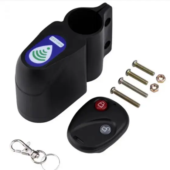 Alarme Antifurto Bicicleta Scooter Moto Sensor e Sirene Com Controle Resistente a Agua