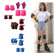 KIT DE PROTEÇÃO INFANTIL COTOVELEIRA JOELHEIRA PROETOR DE PULSO SKATE BIKE PATINS ESPORTES RADICAIS