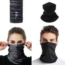 Bandana Balaclava Moto Motoboy Motoqueiro Frio Preta Mesclada Kit Pescoço