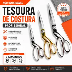 Tesoura De Costura Alfaiate Aço Inox Profissional- Nybc