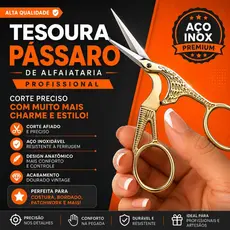 Tesoura com Formato de Pássaro - Aço Inox de Alta Qualidade - NYBC