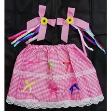 Kit Saia Junina Infantil  3 Peças   - Festa Junina