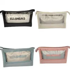 Bolsa Necessaire Wash bag Translucida Transparente Resistente a Água