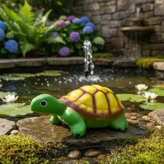 Enfeite para Jardim Tartaruga 22cm Estatueta Decoração