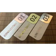 Placa identificação Consultório com número de porta