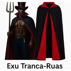 capa de Exu tranca rua umbanda e candomblé tecido resistente