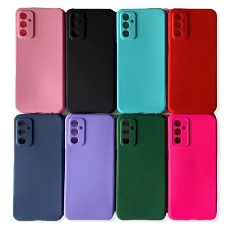 KIT - Case Capa Capinha + Película Galaxy Samsung M13/M23 5G Aveludada Protetora de câmera Colorida Silicone