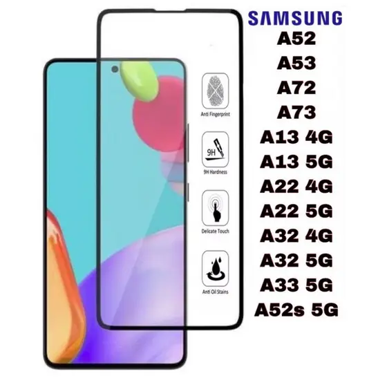 Película Protetora de Vidro Frontal 3D Tela Inteira Samsung Galaxy A01/A01 Core/A10/A20/A30/A50/A10s/A20s/A30s