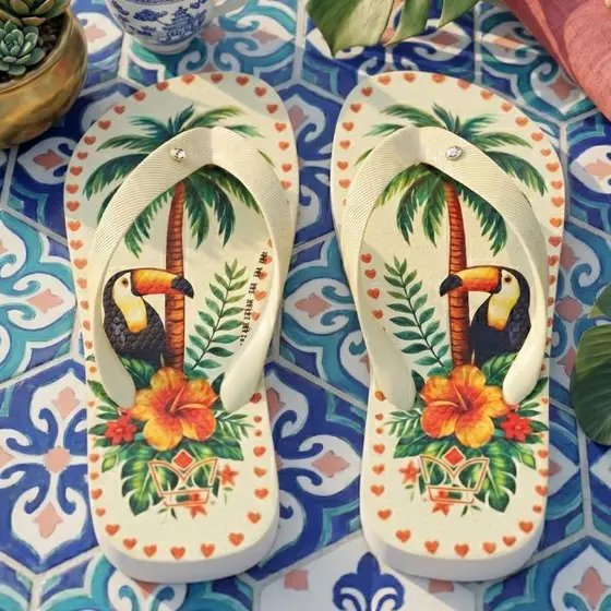 Chinelo Feminino Estilo Moderno Confortável Tucano Jardim
