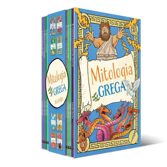 Box Mitologia Grega Completo 16 Livros Coleção Clássica Deuses Heróis Cultura E História Imperdíveis