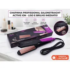 Chapinha Profissional 220°C Bivolt Prancha Alisadora Cerâmica Anti Frizz Efeito Salão