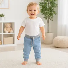 Calça jeans Menino Roupa de Bebê e Infantil Masculina Saruel com Bolso Festas Casamentos Natal Ano Novo