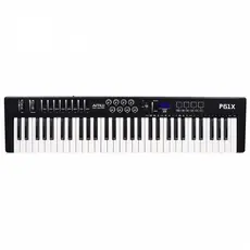 AMW P61X Teclado Black Controlador Midi USB com 61 Teclas PADs Faders e Knobs