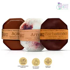 Kit Sabonete Facial e Corporal Skin Care Hidratante Vegano Artesanal Perfumado para Presente