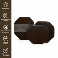 Kit Sabonete Facial de Açafrão Esfoliante Depilatório e Clareador Natural Artesanal Anti-Acne e Foliculite