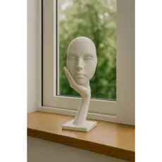 Escultura de Rosto Minimalista – Arte Moderna para Sala ou Escritório