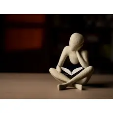 Escultura Leitor Celestial| Estátua Decorativa para Estante de Livros| Decoração Moderna| 4 Tamanhos