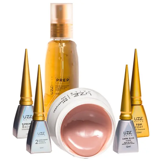 Gel Construtor 25g Prep Primer Ácido/Desidratador Adesivador Top Coat Clear Gel Base - UZE NAILS