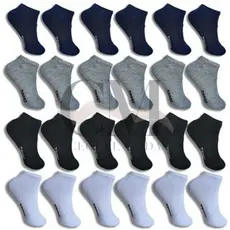 Kit 24 pares de Meias Soquete com algodão Cano Curto Feminina Masculina Unissex