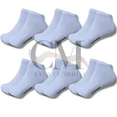 Kit com 24 Pares de Meias Brancas Soquete com algodão Unissex